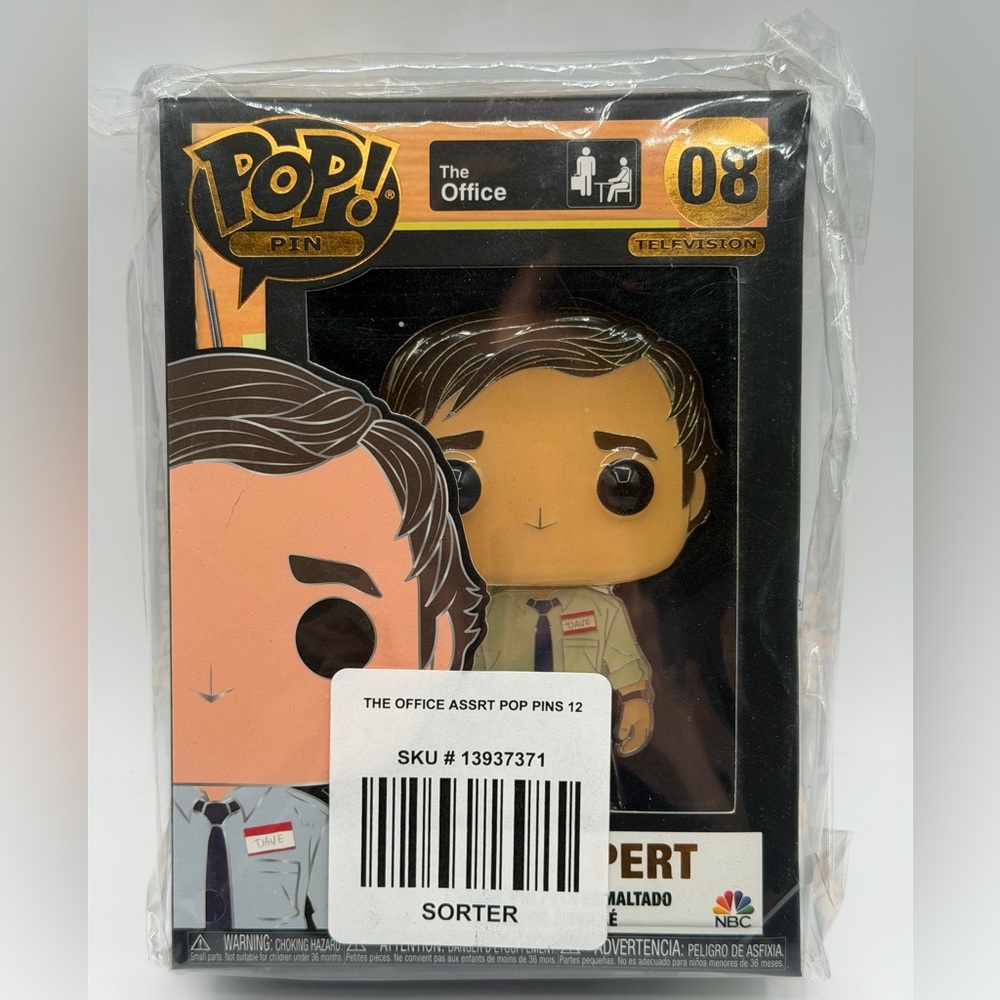 Funko Pop! Pin: The Office - Jim Halpert #08 - Brand New